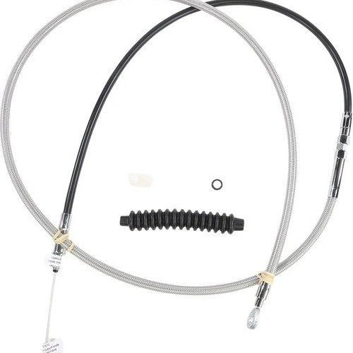 Drag Specialties Braided Clutch Cable 76" Clear Coated Harley Davidson