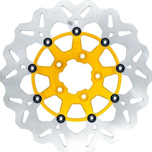 GBrakes Floating Wave Brake Rotor 11.5" Rear Gold #GBDU016 Harley Davidson