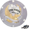 DS Live To Ride Derby Cover w/Gold Eagle #212028 Harley Davidson Sportster