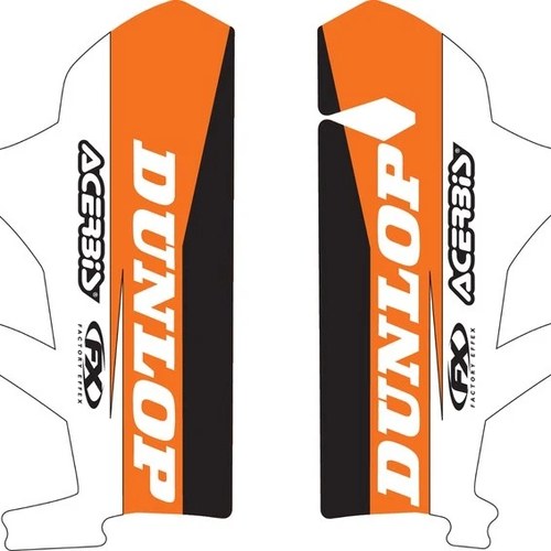 Factory Effex Sponsor Logo Lower Fork Guard Graphic Black/Orange/White #17-40566