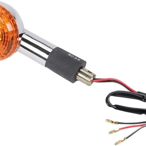 K&S DOT Turn Signal Assembly Dual Filament Front Chrome Amber 25-3035 for Suzuki