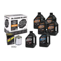 Maxima V-Twin Oil Change Kit Mineral with Chrome Filter for Harley-Davidson