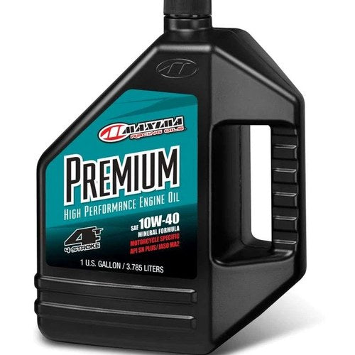 Maxima Premium 4T 10W40 Mineral Engine Oil - Gallon for Powersports Engines