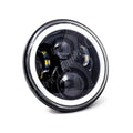 Letric Lighting 7in LED Headlight with Halo for Indian Motorcycles – Black