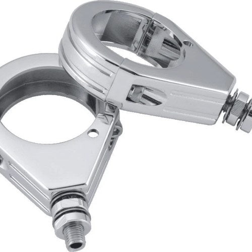 Bikers Choice Chrome Grooved 39MM Clamp with 5/16-18 Stud for Powersports