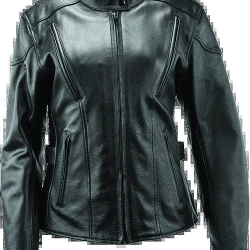 Kuryakyn River Road Race Leather Jacket for Women - Medium, Black