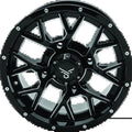 QuadBoss Barbwire 15x7 Wheel with 4+3 Offset and Milled Finish