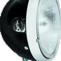 BikeMaster 7-Inch Headlight Side Mount - Black for Cruiser & Vintage Bikes