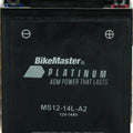 BikeMaster Agm Battery For MS12-14L-A2 – Fits Honda CB750 & Arctic Cat