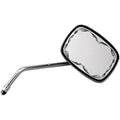 Emgo Scrolled Face Mirror Rectangular 10mm Chrome Universal