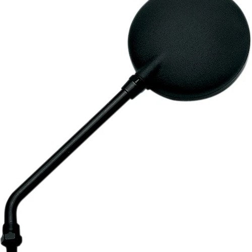 Emgo Universal Round Mirror Round 10mm 10" Stem Black