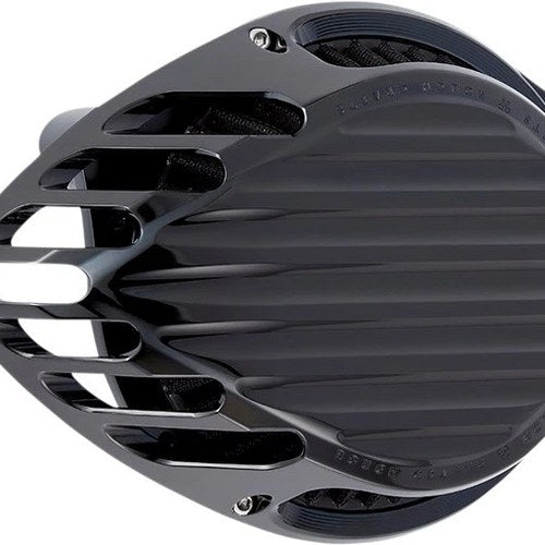 Rough Crafts Finned Air Cleaner Black #RC-600-000 Harley Davidson