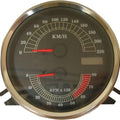 DS Electronic Speedo/Tachometer 0-220 Kph Chrome w/Black Face #211902