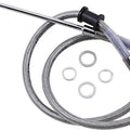 DS Braided Front Upper ABS Brake Line Kit 32-3/4" +2" Clear Coated #212056