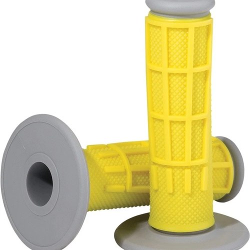 Moose Compound Diamond Half Waffle Grips Yellow