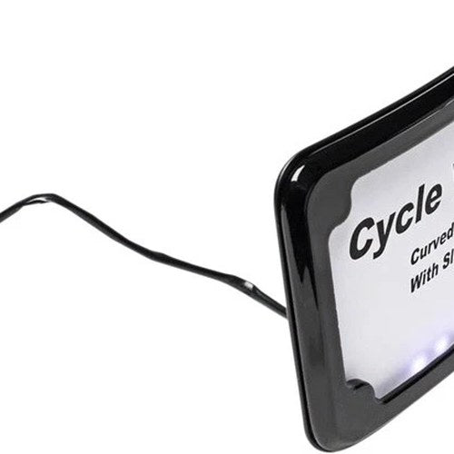 Cycle Visions Curved License Plate Frame 3-Hole Mount Black