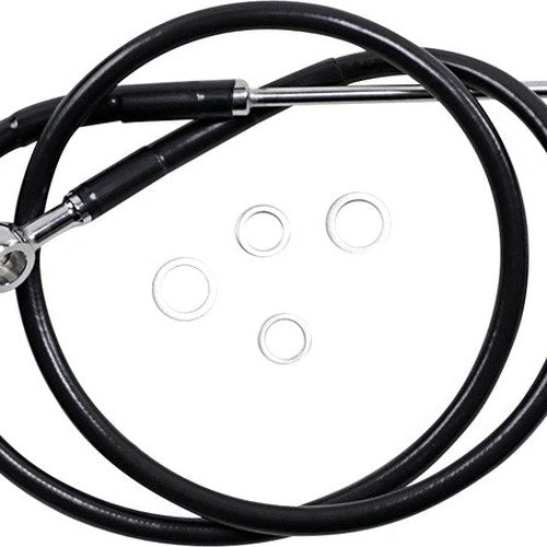 DS Black Vinyl Front Upper ABS Brake Line Kit 39-3/4" +4" Black #212063