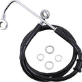 DS Black Vinyl Front Upper ABS Brake Line Kit 40-3/4" +10" Black #212068