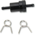 Emgo Fuel Filter 1/4" Aluminum Black Universal