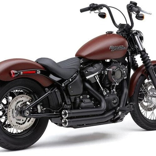 Cobra Speedster Short Rpt Exhaust Black Harley Softail 2018-2021