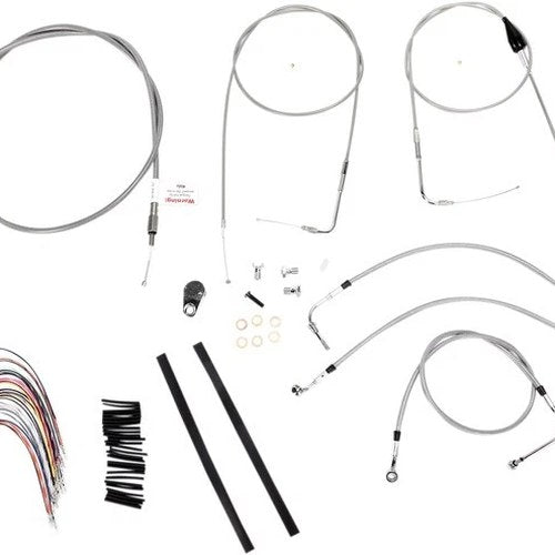 Burly Handlebar Cable/Line Kit for 14" Ape Hangers w/ Cruise Stainless #B30-1088