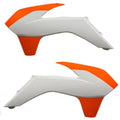 Acerbis Radiator Shrouds Orange/White #2314255321 KTM