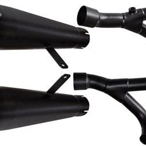 VooDoo Megaphone Dual Slip-On Mufflers Black Yamaha VMX1700 Vmax 2009-2017