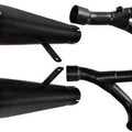 VooDoo Megaphone Dual Slip-On Mufflers Black Yamaha VMX1700 Vmax 2009-2017