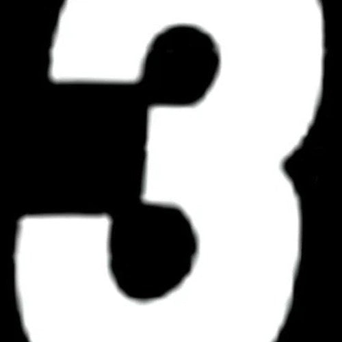 Dirt Digits Pro Numbers 4" White #3 3-Pack