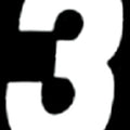 Dirt Digits Pro Numbers 4" White #3 3-Pack