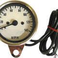 HardDrive Mini Speedometer 0-140 mph 12V 2.25"H 2.5"D White