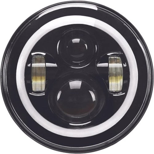 Pathfinder High Definition 7" LED Headlight with Full Halo Black #HD7MBH