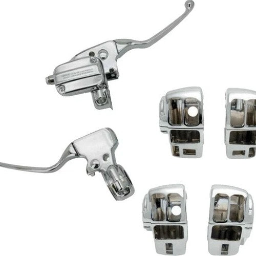 HardDrive '08-16 Style Handlebar Control Kit w/ Cruise Chrome Cable Clutch 53602