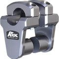 Rox Speed FX Oversize Pivoting Risers For 1-1/8" Handlebar 1.75" Silver