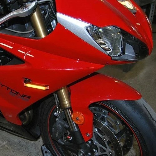 New Rage Cycles LED Front Turn Signals Amber Triumph Daytona 675 2013-2016