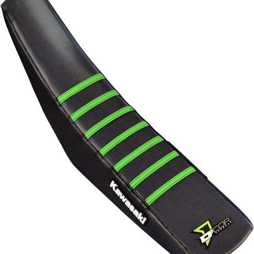 Dcor Ribbed Seat Cover Black/Black/Green #30-20-080 for Kawasaki KLX110