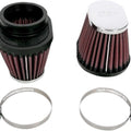 K&N Clamp-On Air Filters Chrome #RC-0982 for Kawasaki/Yamaha/Suzuki/Honda