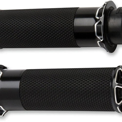 Arlen Ness Beveled Fusion Grips Black #07-331 Harley Davidson