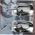 HardDrive Original Style Short Stem Tapered Mirror Set Chrome 18-501 Harley