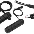 Kuryakyn Heated Tbw Iso Grips Gloss Black #6472 Harley Davidson