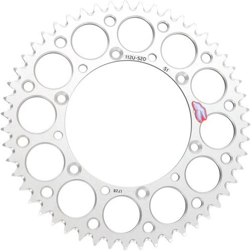 Renthal Sprocket Rear 51T 520 Ultralight Aluminum Silver #112U-520-51GESI