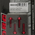 Drc Hard Ware Aluminum Taper Bolts M6 x 20mm Red 4-Pack