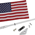Show Chrome Trunk Mount Folding Flag Pole Black #52-973BK for Honda Goldwing