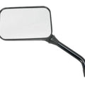 Emgo GP Deluxe Mirror Rectangular Left 10mm Long Stem Black Universal