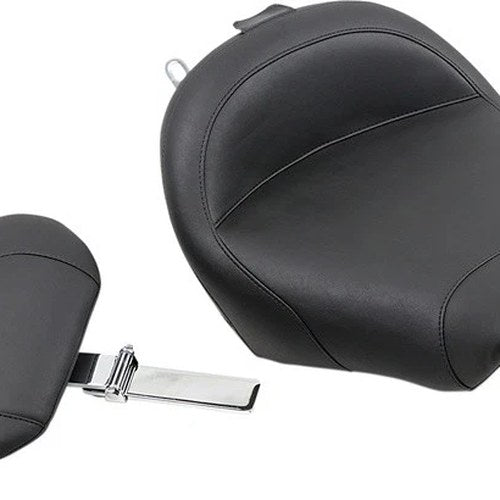Mustang Wide Touring Solo Seat With Backrest #79100 Harley Davidson
