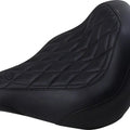 Mustang Wide Tripper Solo Seat Diamond Stitch Black #83035 Harley Davidson