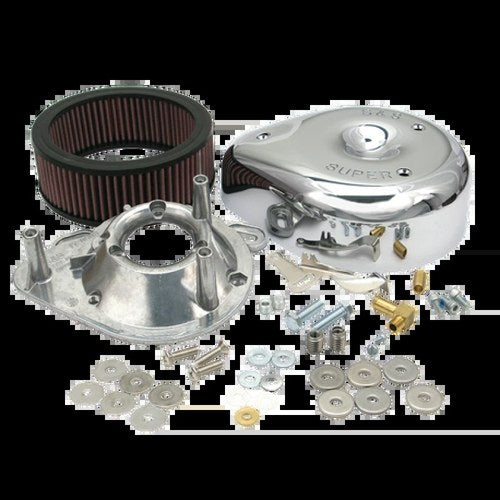 S&S Cycle Teardrop Chrome Air Cleaner Cover for S&S Super E & G Carbs on Harley