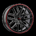Touren 3260 TR60 16x7 Gloss Black Wheel with Red Ring for 5x100/114.3 Vehicles