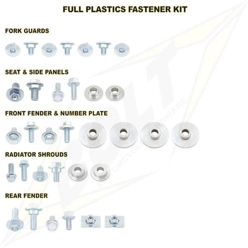 Bolt Motorcycle Hardware Full Plastics Bodywork Fastener Kit for Honda Crf 150