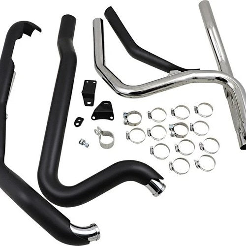 Cobra Power Port Dual Head Pipes Black 6254RB Harley Davidson